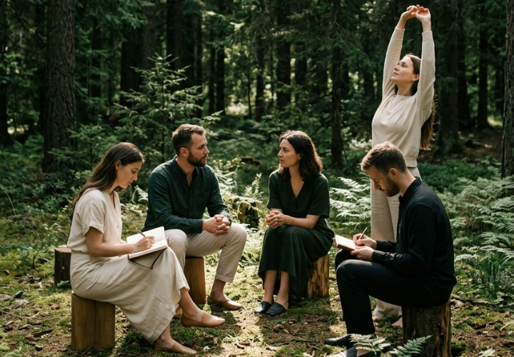 Un séminaire pour entrepreneurs dans une forêt des Vosges, organisé par Pauline Germain.